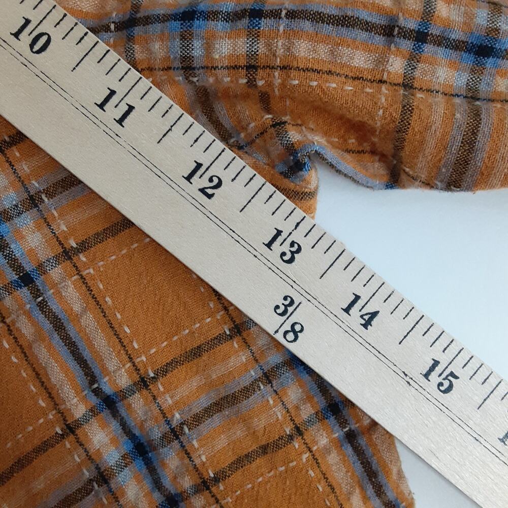 Vintage 70s Inspired Plaid Trousers Orange Womens S/M Academia - Picture 10 of 12